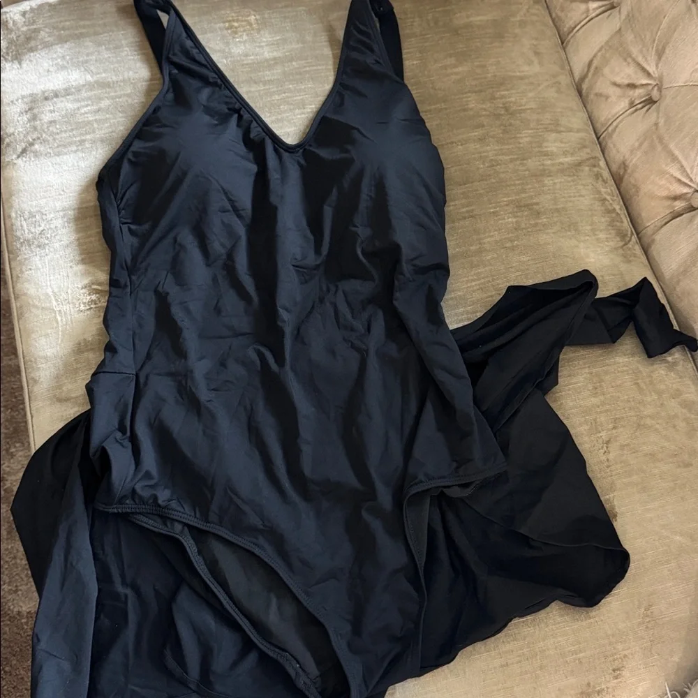 Sleek Black Women's‎ One-Piece Swimsuit